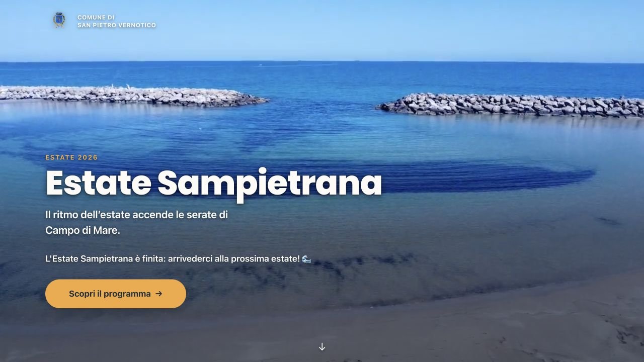Sito di Estate Sampietrana su desktop